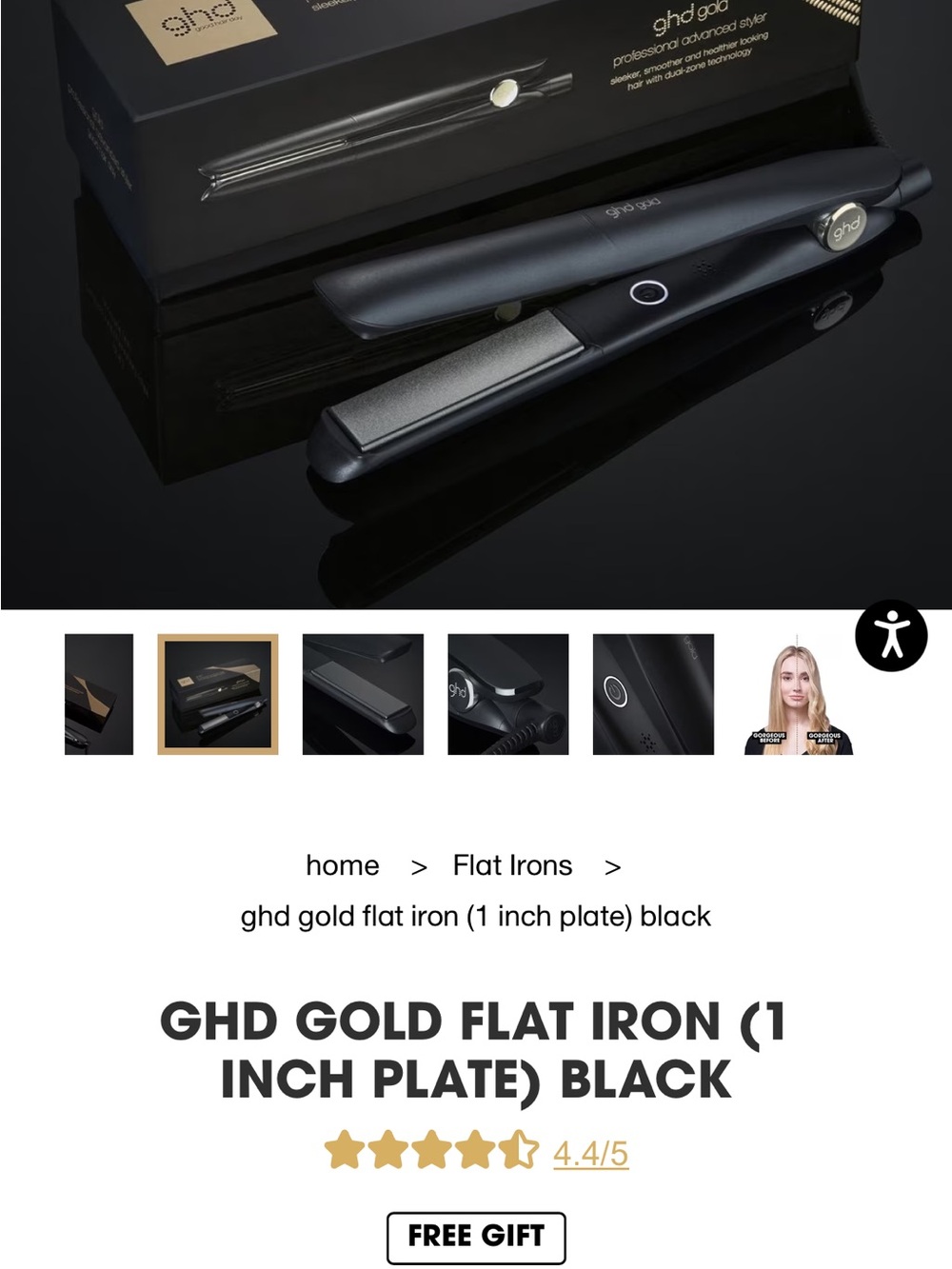 GHD Gold Flat Iron 1”